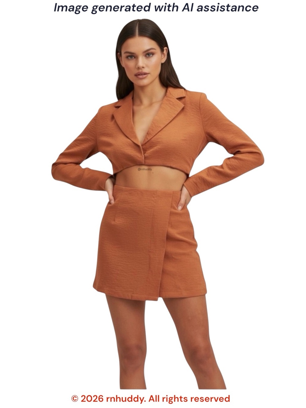 MABLE the Label L brown cutout blazer dress